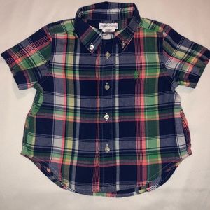 Ralph Lauren Boys 12M Short Sleeve Dress Shirt